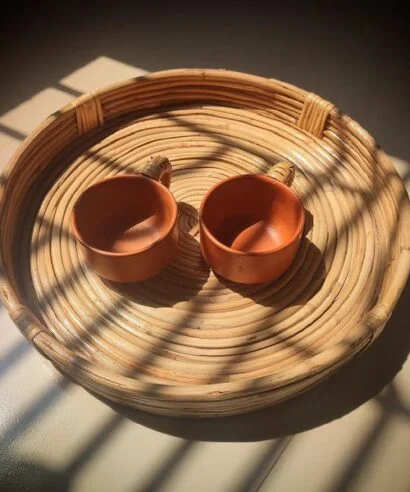 Rattan Serving Tray/ Table Organizer.