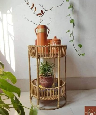 A001: Rattan Bed Side Table.