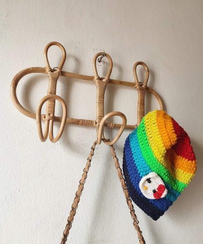 Rattan Coat Hanger.