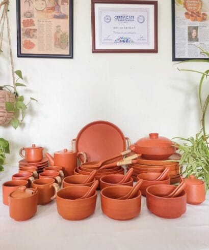 Hand Crafted Terracotta Dinner Set (44 pcs pack)